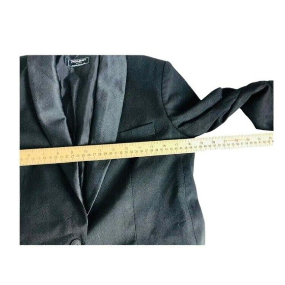 YVES SAINT LAURENT Mens Beaute Uniforms Jacket Blazer One Button Black Size 38 - Picture 9 of 9